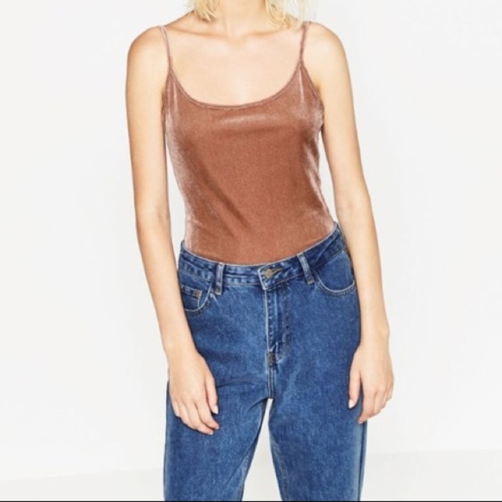 ASOS | Pink velvet bodysuit